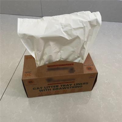 Compostable Cat Litter Tray Liners, Eco-Friendly Leak-Proof Drawstring Liners, OEM/ODM Custom Bulk for B2B Brands, Supermarkets & E-commerce