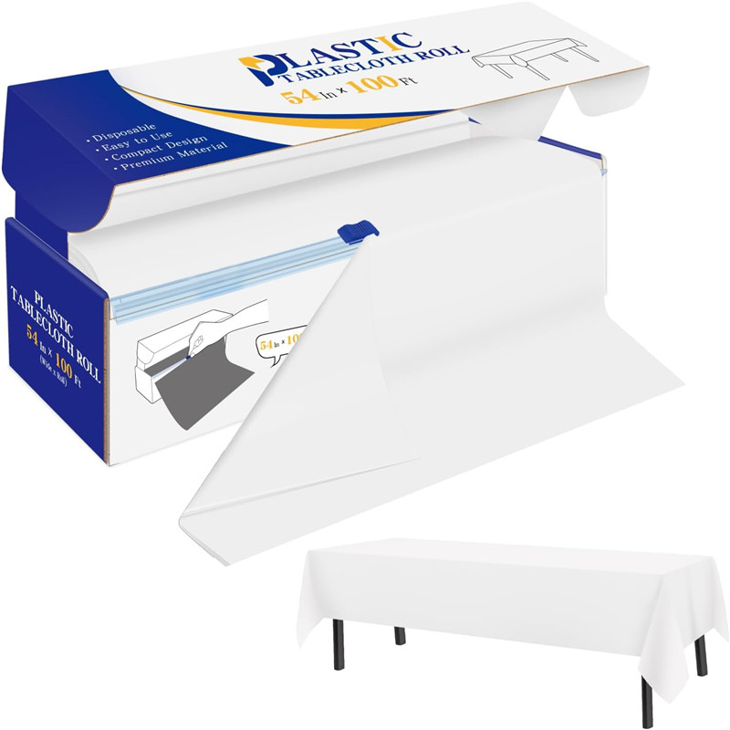 Hot selling disposable table cover roll with cutter box wholesale Hot selling disposable table cover roll with cutter box wholesale