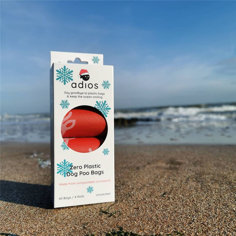 Custom logo printed compostable dog poop bags private label